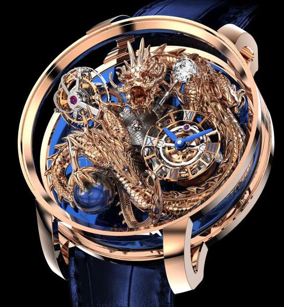 Review Jacob & Co ASTRONOMIA ART DRAGON ROSE GOLD SKY AT112.40.DR.SD.A Replica watch - Click Image to Close